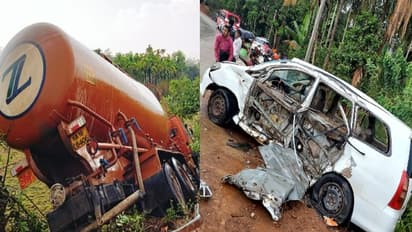 ಶಿರಸಿಯಲ್ಲಿ ಬಿಜೆಪಿ ಕಾರ್ಯಕರ್ತರ ಕಾರಿಗೆ ಗುದ್ದಿದ ಟ್ಯಾಂಕರ್ ಐವರಿಗೆ ಗಂಭೀರ ಗಾಯ