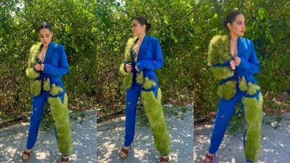 'ഇത് 10 ദിവസം വെള്ളമൊഴിച്ച് വളർത്തിയ പുല്ല്'; ഫാഷന് പരീക്ഷണവുമായി ഉർഫി