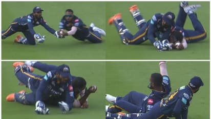 ഗുര്‍ബാസിന്‍റെ ക്യാച്ചിനായി ഒരുമിച്ച് ചാടി വീണ് ഭരത്തും യഷ് ദയാലും; കൂട്ടിയിടിച്ചു, പക്ഷേ കൈവിട്ടില്ല!