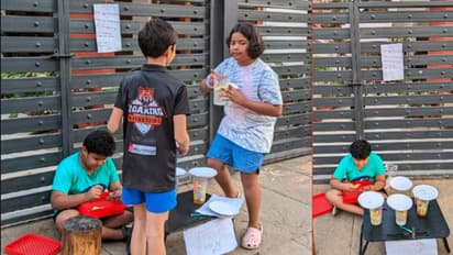 ಬೇಸಿಗೆ ರಜೆ ಬೋರಾಗಿ ವ್ಯವಹಾರಕ್ಕಿಳಿದ ಬೆಂಗಳೂರಿನ ಮಕ್ಕಳು... ಫೋಟೋ ವೈರಲ್ 