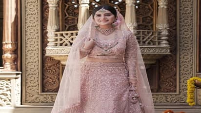 ಪಿಂಕ್ ಲೆಹೆಂಗಾದಲ್ಲಿ ಮಿಂಚಿದ ಮೇಘಾ ಶೆಟ್ಟಿ: ಅಪ್ಸರೆ ನಿಮ್ಮಂದಕೆ ನಾಚಬಹುದು ಎಂದ  ಫ್ಯಾನ್