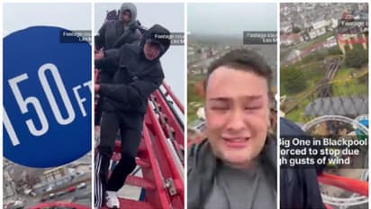 112 കിമി വേഗതയില് കൊടുങ്കാറ്റ്; റോളർകോസ്റ്ററില് 235 അടി ഉയരത്തില് കുടിയവരെ സാഹസികമായി രക്ഷപ്പെടുത്തി