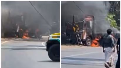 മലപ്പുറം താനൂരിൽ ബൈക്ക് ലോറിയിലിടിച്ച് തീ പിടിച്ച് ഒരു മരണം; മരിച്ചയാളെ തിരിച്ചറിഞ്ഞിട്ടില്ല