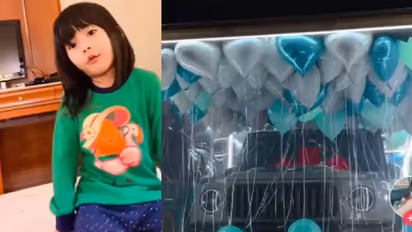 അഞ്ചു വയസ്സുകാരിക്ക് സ്കൂളിൽ പോകാൻ മാതാപിതാക്കളുടെ സമ്മാനം മെഴ്സിഡസ് കാർ