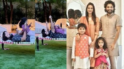ఆరుబయట మంచమేసుకుని పిల్లలతో ఆడుకుంటున్న అల్లు అర్జున్, వైరల్ అవుతున్న క్రేజీ వీడియో