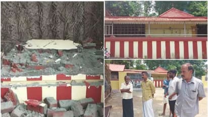 അമ്പലത്തിൽ പൂജയ്ക്കൊരുക്കിയ പീഠം, സ്ഥലത്തിൽ തർക്കമായി; എസ്ഐ രാത്രി കമ്പിപ്പാരയുമായെത്തി! തകർത്തെന്ന് പരാതി