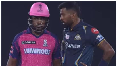 ഹാര്‍ദിക് ചുമ്മാ 'ചൊറിഞ്ഞു', സഞ്ജു കേറി 'മാന്തി'! കൊണ്ടത് റാഷിദിന്; സഞ്ജുവിന്റെ പ്രതികാരം- വീഡിയോ