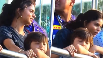 Suhana Khan’s adorable moment with AbRam at MI vs KKR IPL 2023 match captured, WATCH VIDEO