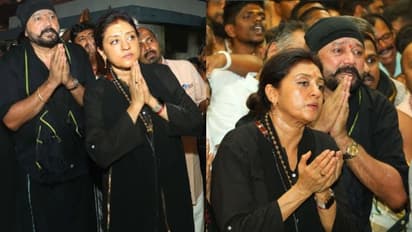 അയ്യനെ കാണാൻ..; ജയറാമിനൊപ്പം ശബരിമല ദര്ശനം നടത്തി പാർവതി