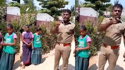 ಮನೆ ಮನೆ ತೆರಳಿ ಮಕ್ಕಳ ಶಾಲೆಗೆ ಕಳುಹಿಸುವಂತೆ ಪೋಷಕರ ಮನವೊಲಿಸಿದ ಪೊಲೀಸ್ ಅಧಿಕಾರಿ