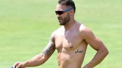 ഡൂപ്ലെസിയുടെ ശരീരത്തിലെ അറബിക് ടാറ്റു; അര്ത്ഥം തിരഞ്ഞ് ആരാധകര്