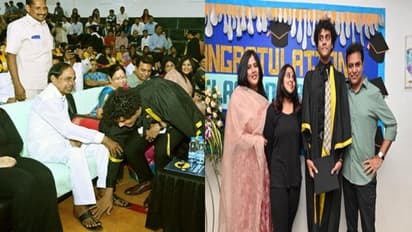 12వ త‌ర‌గ‌తి గ్రాడ్యుయేష‌న్ ప‌ట్టా అందుకున్న హిమాన్షు .. జీవితంలో ఎదగాలంటూ మనుమడికి కేసీఆర్ ఆశీర్వాదం