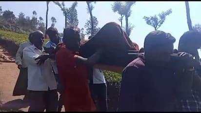 கர்ப்பிணியை 2 கி.மீ. தூக்கி சென்ற பொதுமக்கள்; பச்சிளம் குழந்தை உயிரிழந்ததால் பொதுமக்கள் சோகம்