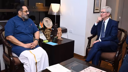 Tim Cook meets Rajeev Chandrasekhar, shares Apple's vision for India's digital journey