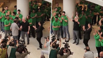 Tim Cook in India: After Mumbai, Apple CEO opens store in Delhi; watch customers' frenzy