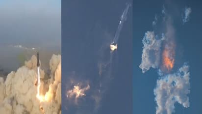 நடுவானில் வெடித்து சிதறிய எலான் மஸ்க்கின் ஸ்டார்ஷிப் ராக்கெட்... இணையத்தில் தீயாய் பரவும் வீடியோ!!