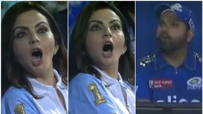 അന്തം വിട്ട് ഇരുന്ന് പോയത് നിത അംബാനി; ഞെട്ടിത്തരിച്ചവരിൽ ഹിറ്റ്മാൻ വരെ, സൂപ്പർ പവറിൽ കൂറ്റൻ സിക്സ്; വീഡിയോ