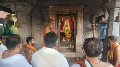 ಕುಂದಾಪುರ:  ಕೊಲ್ಲೂರು ಮೂಕಾಂಬಿಕಾ ದೇವಿಯ ದರ್ಶನ ಪಡೆದ ಡಿ.ಕೆ.ಶಿವಕುಮಾರ್‌