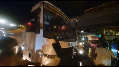 தாம்பரத்தில் சாலையை கடந்தவர்கள் மீது அரசு பேருந்து மோதி விபத்து; 5 பேர் படுகாயம்