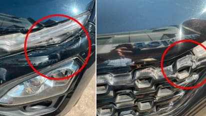 சுட்டெரிக்கும் வெயில்.. கடும் வெப்பத்தால் காரின் முன்பக்க பம்பர் உருகியதால் அதிர்ச்சி.. வைரல் புகைப்படங்கள்..