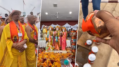 'Jalabhishek' in Ayodhya: Water from 155 rivers across globe offered to Ram Mandir (WATCH)