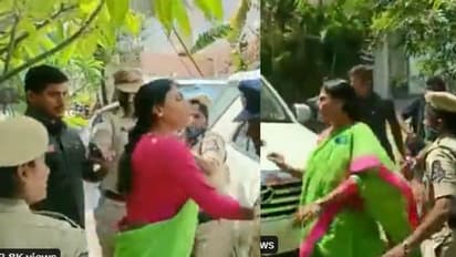 ಪೊಲೀಸ್ ಅಧಿಕಾರಿಯ ಕಪಾಳಕ್ಕೆ ಹೊಡೆದ ಜಗನ್ ಸಹೋದರಿ: ವಿಡಿಯೋ ವೈರಲ್ 