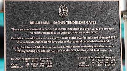  ಸಿಡ್ನಿ ಕ್ರಿಕೆಟ್ ಗ್ರೌಂಡ್‌ ಗೇಟ್‌ಗೆ ಸಚಿನ್‌ ತೆಂಡುಲ್ಕರ್ ಹೆಸರು..!