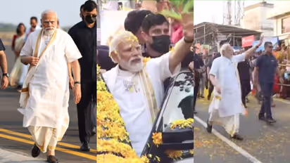 PM Modi begins mega road show in Kerala's Kochi; 1000s line up to greet him