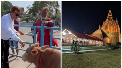 പേര് 'ബിസ്ക്കറ്റ്'; പശുവിനെ ക്ഷേത്രത്തില് നടയ്ക്കിരുത്തി മുസ്ലീം മതവിശ്വാസി