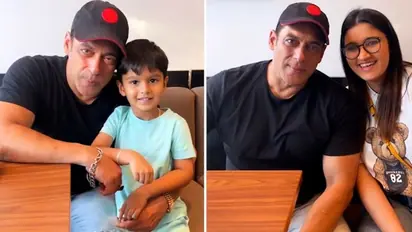 Salman Khan strikes adorable pose with Sania Mirza's son Izhaan and sister Anam in Dubai - WATCH