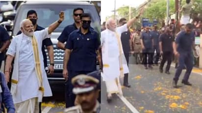 പ്രധാനമന്ത്രിക്ക് നേരെ പൂക്കള്ക്കൊപ്പം മൊബൈൽ ഫോൺ, തട്ടിമാറ്റി എസ്പിജി കമാന്ഡോ, സംഭവിച്ചത് ഇങ്ങനെ...