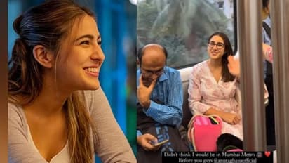 ముంబయ్ మెట్రోలో సందడి చేసిన సారా అలీఖాన్, లగ్జరీ కార్లు వదిలి పబ్లిక్ ట్రాన్స్ పోర్ట్ లో సెలబ్రిటీలు