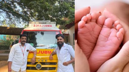 രാത്രി പ്രസവവേദന ആംബുലൻസ് ഓടിയെത്തി; ആശുപത്രിയിലേക്കുള്ള യാത്രാമധ്യേ പെൺകുഞ്ഞിന് ജന്മംനൽകി യുവതി