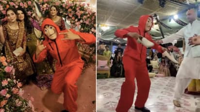 വരന്‍റെ ഷൂസ് അടിച്ചുമാറ്റി 'മണിഹീസ്റ്റ്' വേഷധാരി; വൈറലായി വിവാഹ വീഡിയോ...