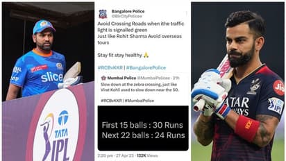 ಕೊಹ್ಲಿ 'ಸ್ಲೋ' ಬ್ಯಾಟಿಂಗ್ ಕೆಣಕಿದ ಮುಂಬೈ ಪೊಲೀಸ್ಗೆ ಬೆಂಗಳೂರು ಪೊಲೀಸ್ ಖಡಕ್ ಉತ್ತರ, ಆದರೆ ಒಂದಿದೆ ಟ್ವಿಸ್ಟು!