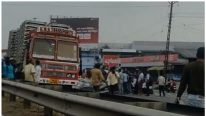 ദേശീയ പാതയിൽ ലോറിയിൽ നിന്നും നിർമാണ സാമഗ്രികൾ പുറത്തേക്ക് വീണു, വഴിയാത്രക്കാരന് ദാരുണാന്ത്യം 