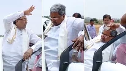 கொளுத்திய வெயில்.. காரில் இருந்து மயங்கி விழுந்த முன்னாள் முதல்வர் சித்தராமையா - வைரல் வீடியோ.!