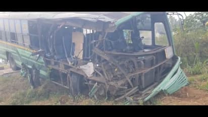 திண்டுக்கலில் லாரி மீது அரசு பேருந்து மோதி கோர விபத்து; சம்பவ இடத்திலேயே ஒருவர் பலி