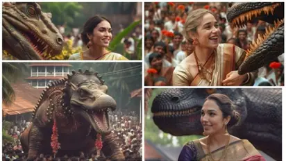 ദിനോസര്‍ കാലത്തെ ഒരു തൃശ്ശൂര്‍ പൂരം: ഒരു എഐ ഭാവന: ചിത്രങ്ങള്‍ വൈറല്‍.!