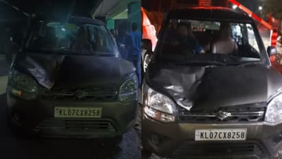 റോഡരികില് നിന്ന് പാഞ്ഞ് വന്ന് കാറിന്റെ ബോണറ്റിലിടിച്ചു, അതിരപ്പള്ളിയിൽ സഞ്ചാരികളുടെ നേരെ കാട്ടാനയുടെ ആക്രമണം