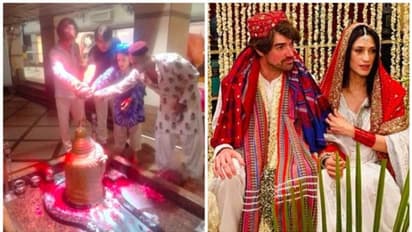 വിവാഹ ശേഷം കറാച്ചി മഹാദേവ ക്ഷേത്രത്തില്‍ പാലഭിഷേകം നടത്തി ഫാത്തിമാ ഭൂട്ടോയും ഭര്‍ത്താവും 