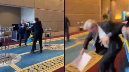 അന്തര്ദേശീയ വേദിയില് റഷ്യന് പ്രതിനിധിക്ക് യുക്രൈന് എംപിയുടെ മര്ദ്ദനം, വൈറലായി വീഡിയോ