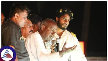 ಮಂಡ್ಯದಲ್ಲಿ ನಿಖಿಲ್ ಕುಮಾರಸ್ವಾಮಿಯನ್ನ ಮೋಸದಿಂದ ಸೋಲಿಸಿದ್ರು: ದೇವೇಗೌಡ ಕಣ್ಣೀರು!