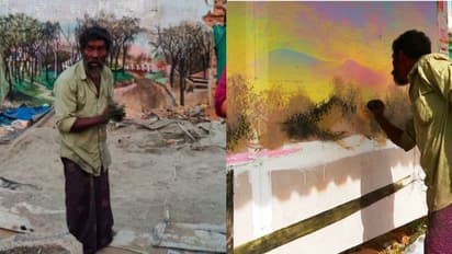 അന്ന് സിപിഎം ജാഥയ്ക്ക് വേണ്ടി മായ്ച്ചു; ചിത്രകാരനെ കണ്ടെത്തി പ്രായശ്ചിത്തം ചെയ്ത് ഡിവൈഎഫ്ഐ