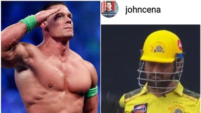 'യൂ കാണ്ട് സീ മീ'; ധോണിയും ഡബ്ല്യുഡബ്ല്യുഇ ഇതിഹാസം ജോണ്‍സീനയും തമ്മില്‍ എന്ത് ബന്ധം, ചോദ്യവുമായി ആരാധകർ