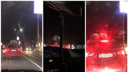 കാറിന്റെ സൺറൂഫിൽ മൂന്ന് കുട്ടികളെ ഇരുത്തി ഡ്രൈവിംഗ്, വീഡിയോ വൈറലായി; ഇടപെട്ട് എംവിഡി, ലൈസൻസ് സസ്പെൻഡ് ചെയ്തു