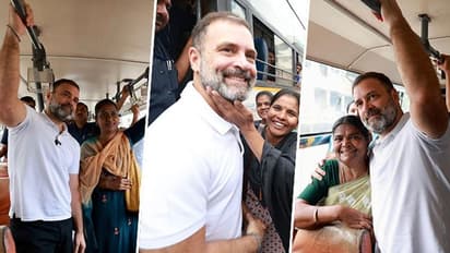Karnataka Election 2023: Rahul Gandhi takes bus ride in Bengaluru, interacts with students, working women
