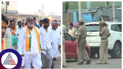 ಕಾನೂನು ಉಲ್ಲಂಘಿಸಿ ಬಿಜೆಪಿ ಅಭ್ಯರ್ಥಿ ಬಹಿರಂಗ ಪ್ರಚಾರ, ಕೇಳಲು ಹೋದ ಪಿಎಸ್ಐ ಮೇಲೆ ಹಲ್ಲೆ!