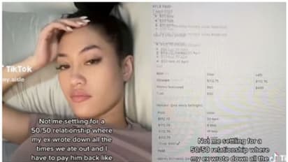 മുന്‍ കാമുകിക്ക് ചെലവ് കണക്ക് നല്‍കി കാമുകന്‍; ചെലവഴിച്ച പണത്തിന്‍റെ പകുതി വേണമെന്ന് ആവശ്യം 