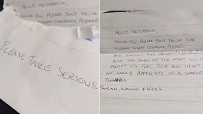 'പാചകം ചെയ്യുമ്പോള് ജനലടയ്ക്കാമോ?'; അയല്ക്കാര്ക്ക് എഴുതിയ കത്ത് വൈറല്